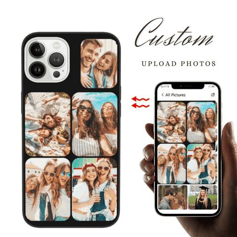 Customize Personalized Premium Tempered Glass Back Cover Case, Silicone Bumper Frame Shockproof Anti-Scratch Cover Case for Apple iPhone - Venucases